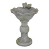 Ivina Bird Bath Feeder, Gray and Green, Cute Decorative, 16 Inch