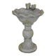 Ivina Bird Bath Feeder, Gray and Green, Cute Decorative, 16 Inch