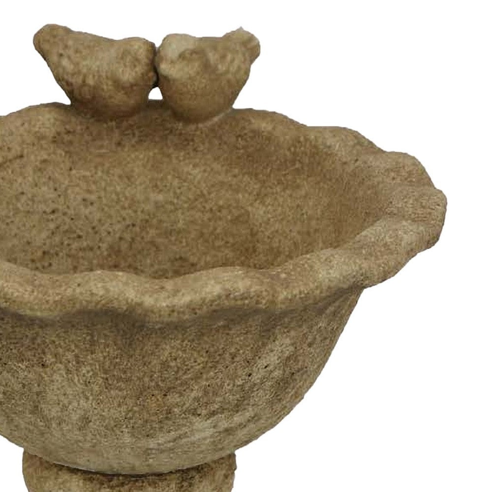 Ivina Bird Bath Feeder Brown Terracotta Cute Decorative 12 Inch