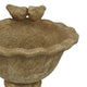 Ivina Bird Bath Feeder Brown Terracotta Cute Decorative 12 Inch
