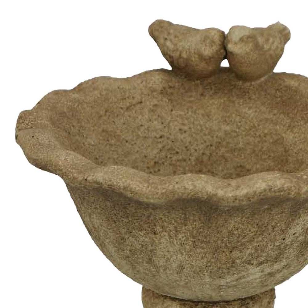 Ivina Bird Bath Feeder Brown Terracotta Cute Decorative 12 Inch