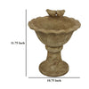 Ivina Bird Bath Feeder Brown Terracotta Cute Decorative 12 Inch