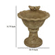 Ivina Bird Bath Feeder Brown Terracotta Cute Decorative 12 Inch