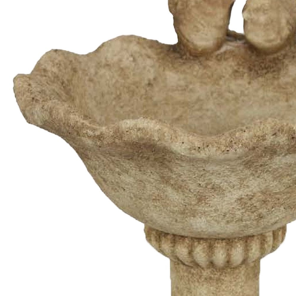 Ivina Bird Bath Feeder Brown Terracotta Cute Decorative 16 Inch