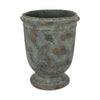 Kasa Accent Planter, Green Terracotta, Subtle Mottled Texture, 16 Inch