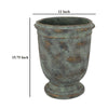 Kasa Accent Planter Green Terracotta Subtle Mottled Texture 16 Inch
