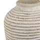Lezlee Accent Planter Beige Terracotta Ridged Textured Urn 13 Inch BM331121