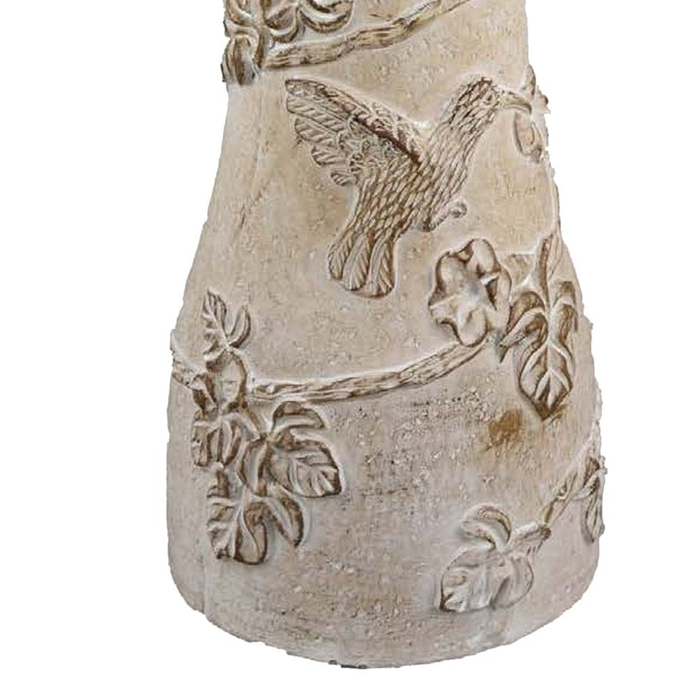 Menon Bird Bath Feeder Decorative Designs White Terracotta 20 Inch