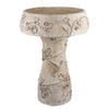 Menon Bird Bath Feeder, Decorative Designs White Terracotta, 20 Inch