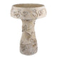 Menon Bird Bath Feeder, Decorative Designs White Terracotta, 20 Inch