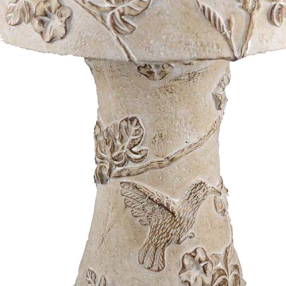 Menon Bird Bath Feeder Decorative Designs White Terracotta 20 Inch