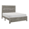 Ko Four Piece King Size Bedroom Set Panel Detailings Black Metal Handles Rustic Gray