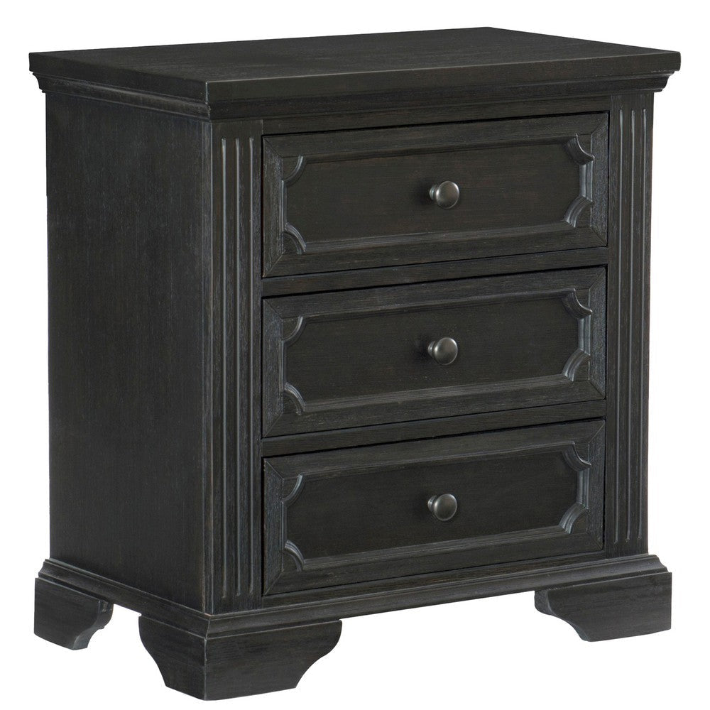 Aly 4 Piece Bedroom Set | Queen Size | Gray | Brown Upholstered Footboard BM331161