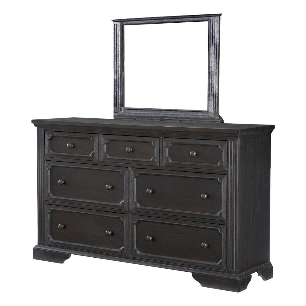 Aly 4 Piece Bedroom Set | Queen Size | Gray | Brown Upholstered Footboard BM331161