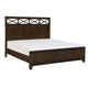 Gia 4 Piece Bedroom Set | Queen Size | Dark Brown Wood | X Headboard Accent