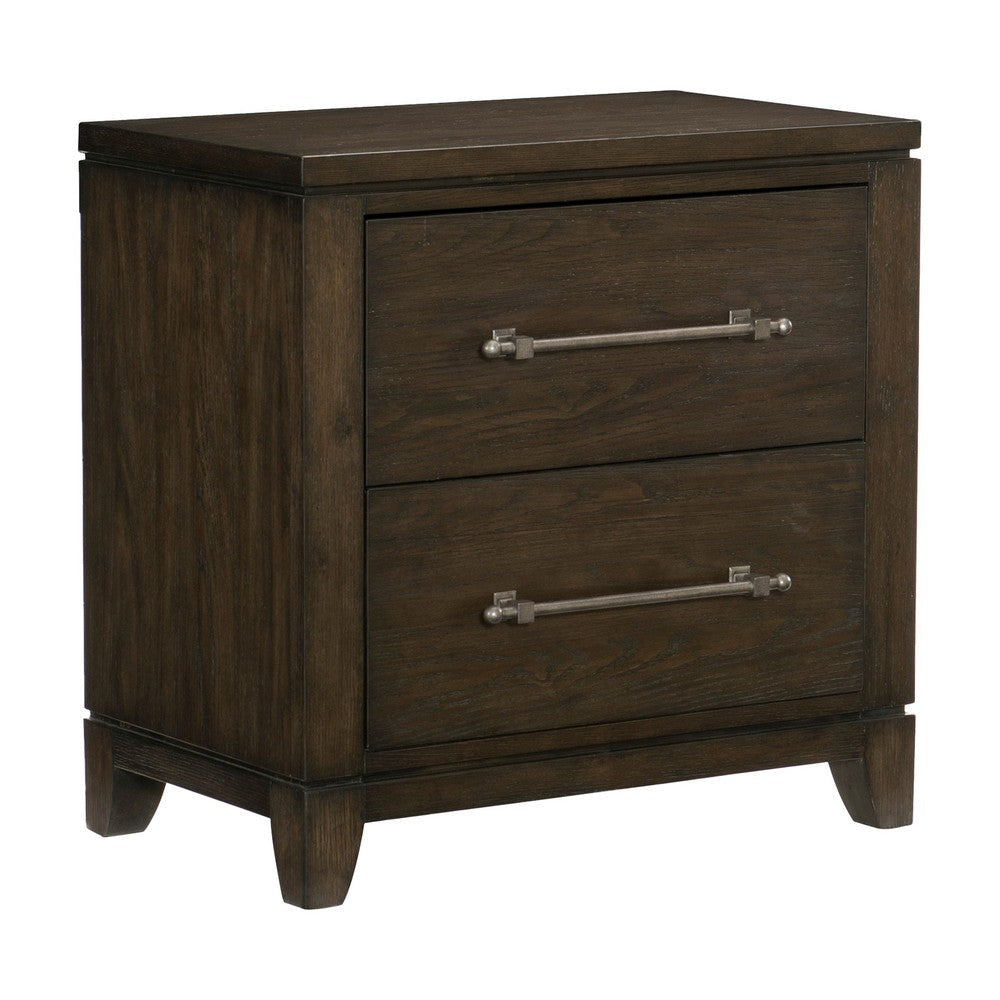 Gia 4 Piece Bedroom Set | Queen Size | Dark Brown Wood | X Headboard Accent BM331164