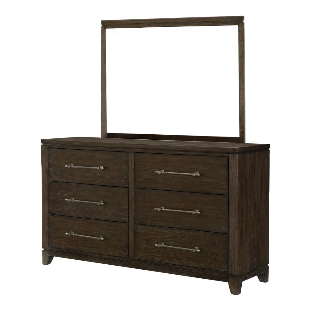 Gia 4 Piece Bedroom Set | Queen Size | Dark Brown Wood | X Headboard Accent