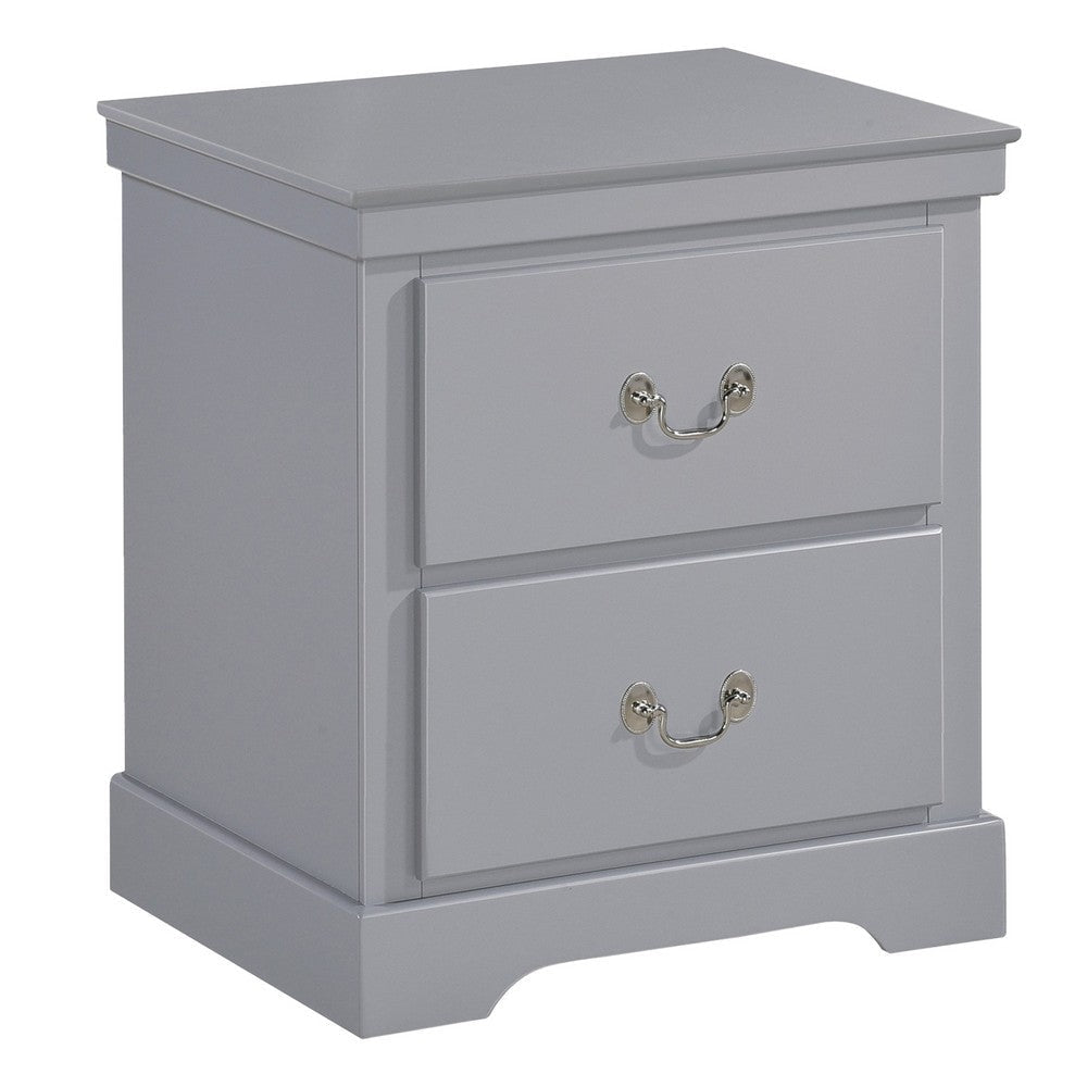 Balli 4 Piece Bedroom Set | Queen Size | Gray | Faux Leather Panels BM331170