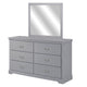 Balli 4 Piece Bedroom Set | Queen Size | Gray | Faux Leather Panels BM331170