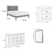 Balli 4 Piece Bedroom Set | Queen Size | Gray | Faux Leather Panels BM331170