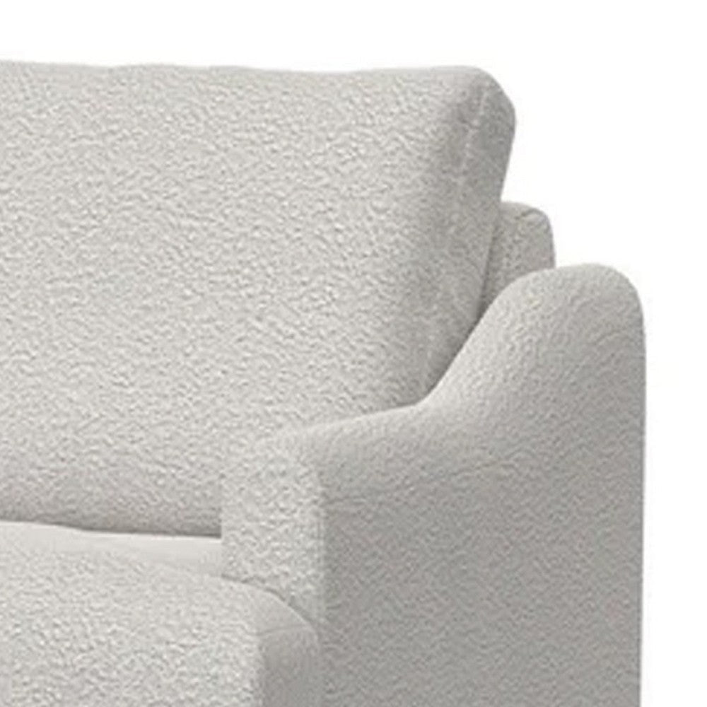 Olum Sofa 2 Throw Pillows Modern 85 Inch Cream White Polyester