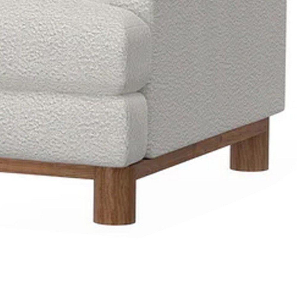 Olum Sofa 2 Throw Pillows Modern 85 Inch Cream White Polyester