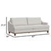 Olum Sofa 2 Throw Pillows Modern 85 Inch Cream White Polyester