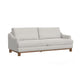 Olum Sofa, 2 Throw Pillows, Modern 85 Inch, Cream White Polyester