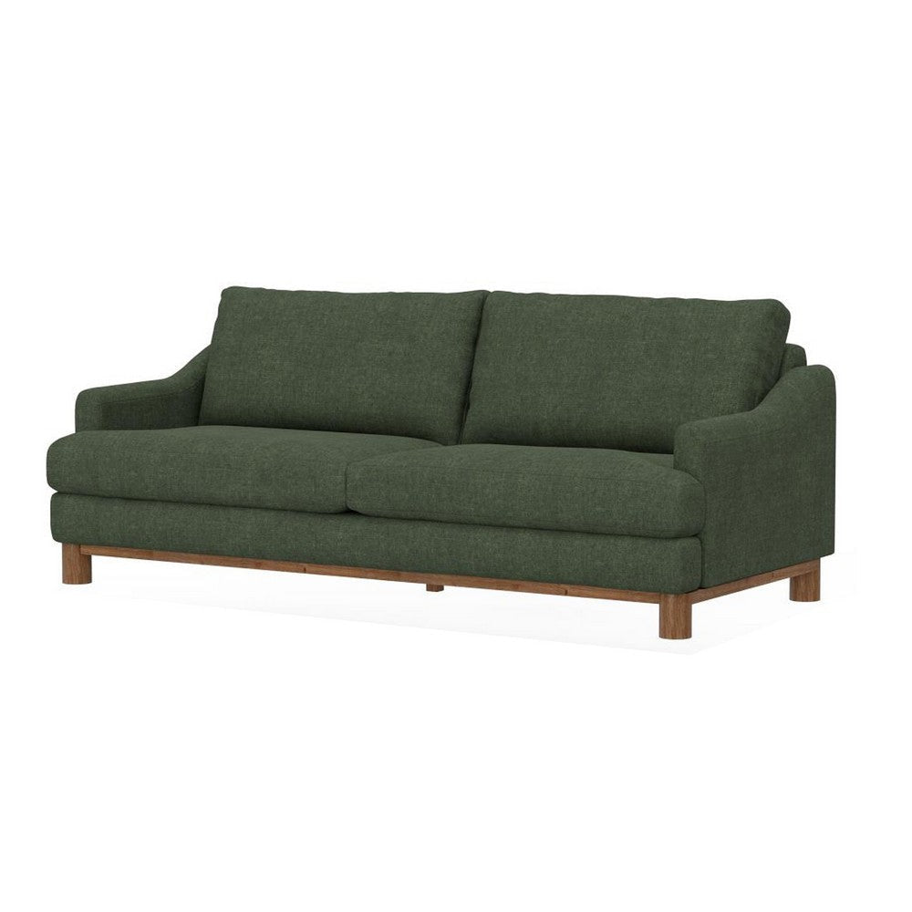 Olum Sofa 2 Throw Pillows Modern 85 Inch Olive Green Polyester