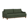 Olum Sofa, 2 Throw Pillows, Modern 85 Inch, Olive Green Polyester