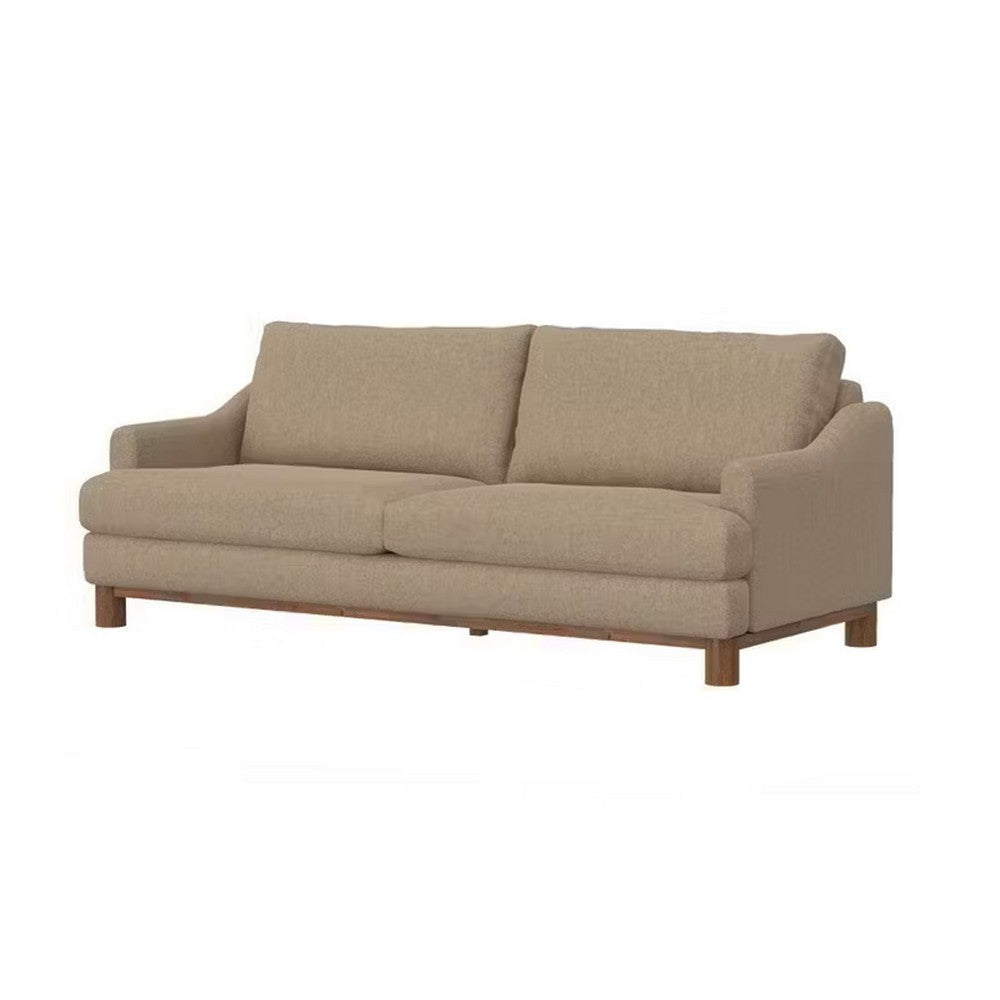 Olum Sofa 2 Throw Pillows Modern 85 Inch Camel Brown Polyester