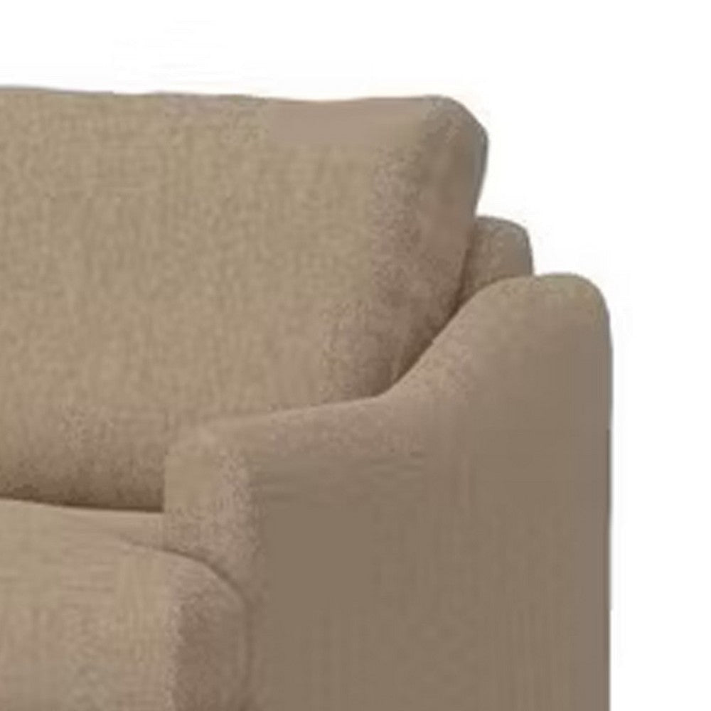 Olum Sofa 2 Throw Pillows Modern 85 Inch Camel Brown Polyester