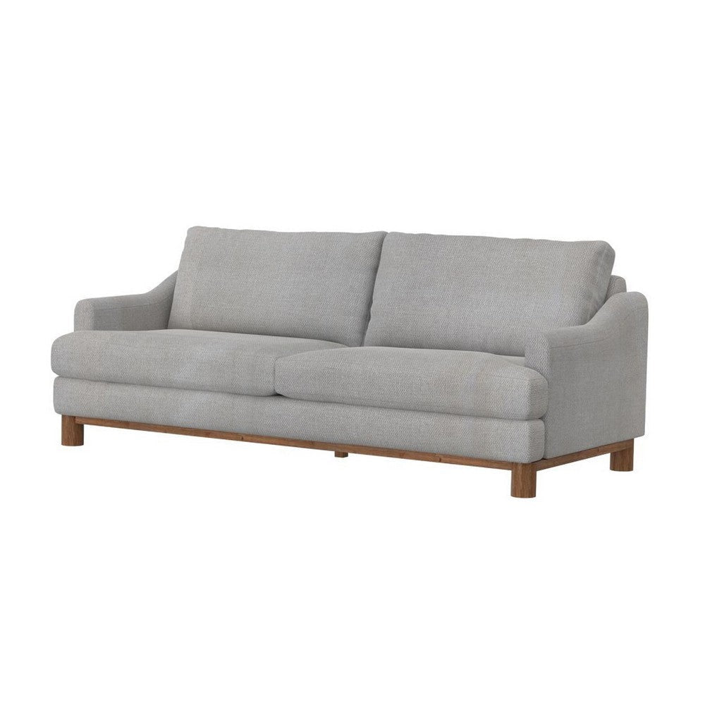 Olum Sofa 2 Throw Pillows Modern 85 Inch Oyster Beige Polyester