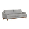 Olum Sofa, 2 Throw Pillows, Modern 85 Inch, Oyster Beige Polyester