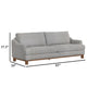 Olum Sofa 2 Throw Pillows Modern 85 Inch Oyster Beige Polyester