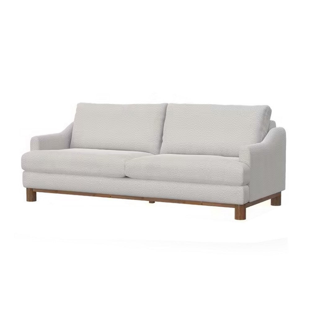 Olum Sofa 2 Throw Pillows Modern 85 Inch Mink White Polyester