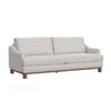 Olum Sofa, 2 Throw Pillows, Modern 85 Inch, Mink White Polyester