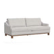 Olum Sofa, 2 Throw Pillows, Modern 85 Inch, Mink White Polyester
