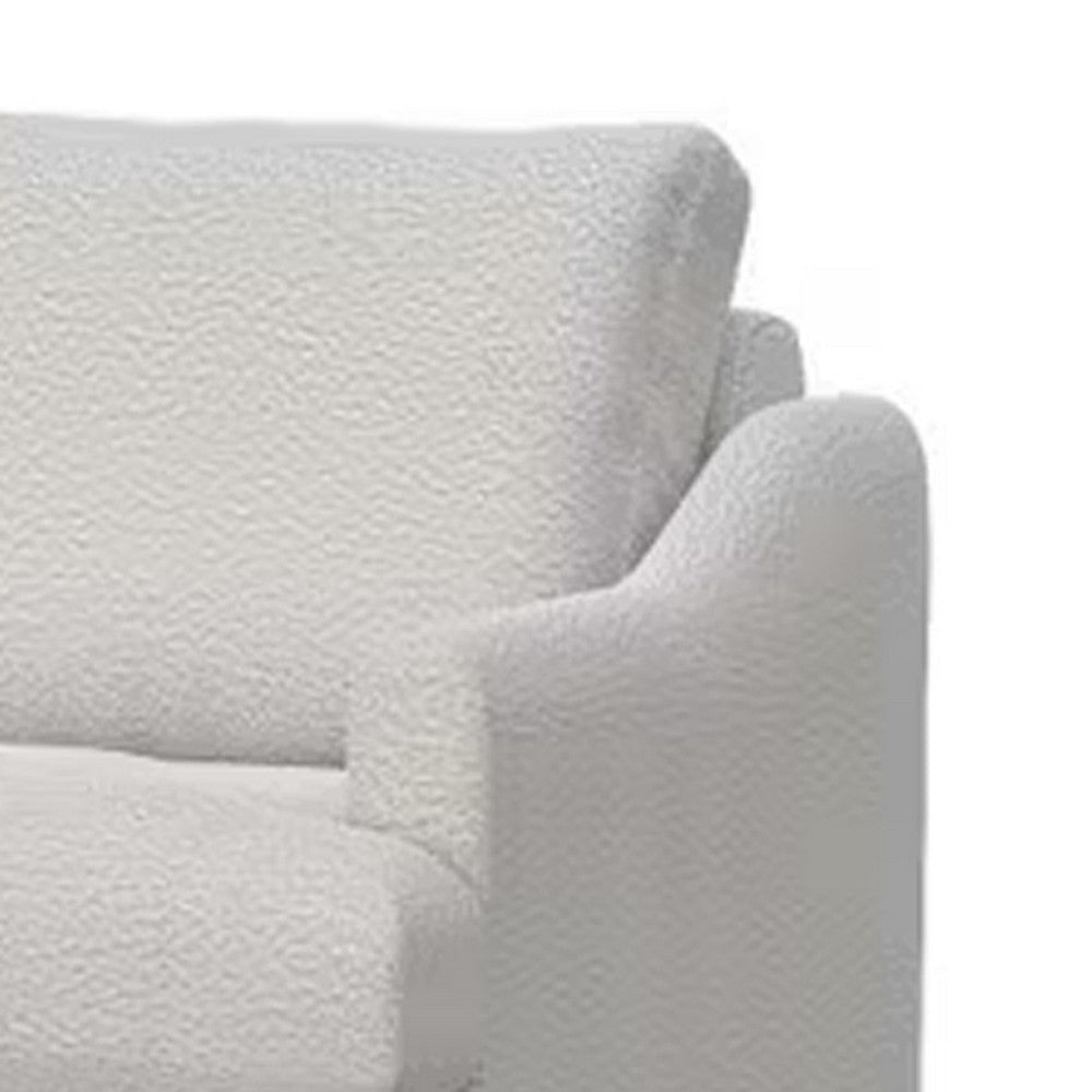 Olum Sofa 2 Throw Pillows Modern 85 Inch Mink White Polyester
