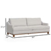 Olum Sofa 2 Throw Pillows Modern 85 Inch Mink White Polyester