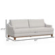 Olum Sofa 2 Throw Pillows Modern 85 Inch Mink White Polyester