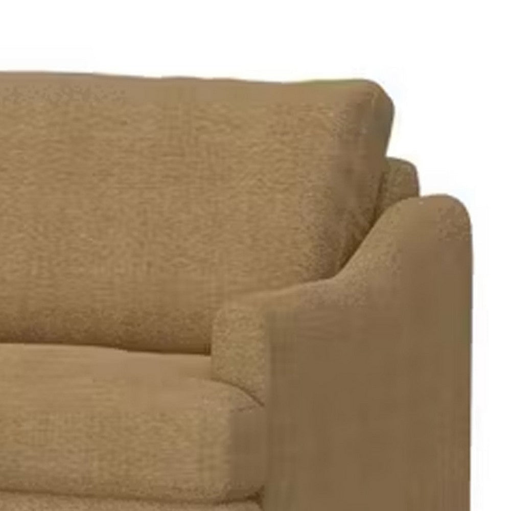 Olum Sofa 2 Throw Pillows Modern 85 Inch Cappuccino Brown Polyester