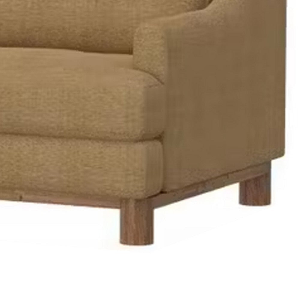 Olum Sofa 2 Throw Pillows Modern 85 Inch Cappuccino Brown Polyester