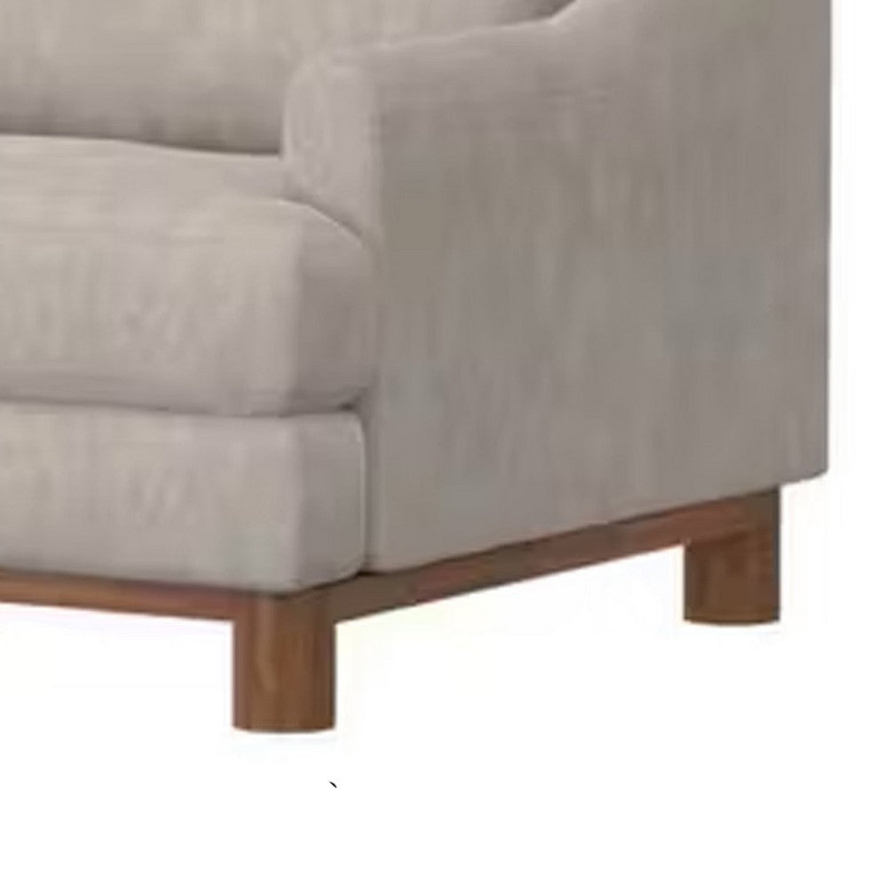 Olum Sofa 2 Throw Pillows Modern 85 Inch Oyster Gray Faux Leather