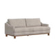 Olum Sofa, 2 Throw Pillows, Modern 85 Inch, Oyster Gray Faux Leather