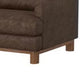Olum Sofa 2 Throw Pillows Modern 85 Inch Dark Brown Faux Leather