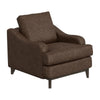 Alfi Armchair Accent Pillow Modern Chocolate Brown Faux Leather