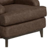 Alfi Armchair Accent Pillow Modern Chocolate Brown Faux Leather
