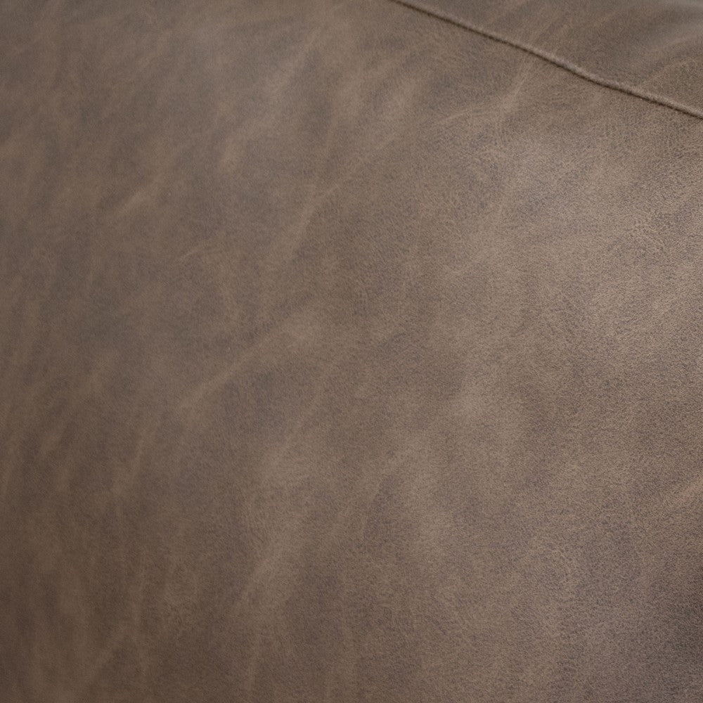 Alfi Armchair Accent Pillow Modern Chocolate Brown Faux Leather