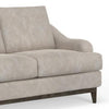 Alfi Loveseat 2 Accent Pillows 60 Inch Oyster Gray Faux Leather